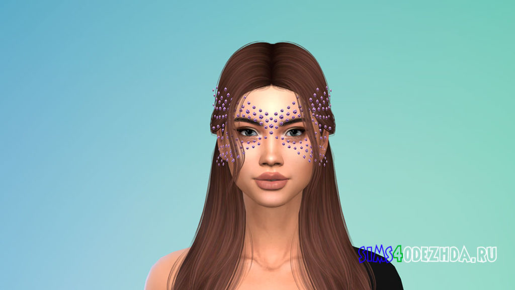 Фэнтезийная маска с кристаллами для Симс 4 – фото 2