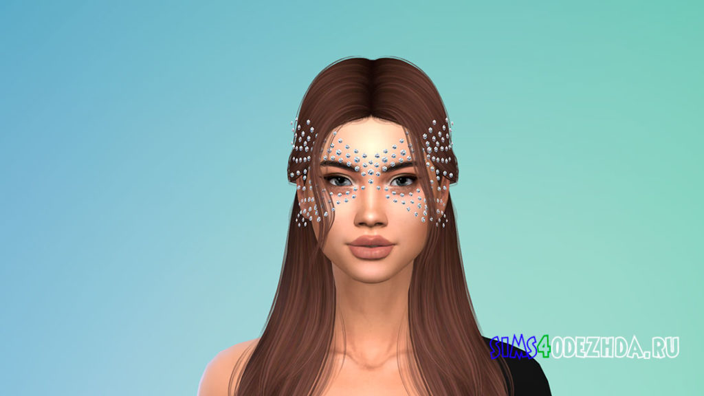 Фэнтезийная маска с кристаллами для Симс 4 – фото 3