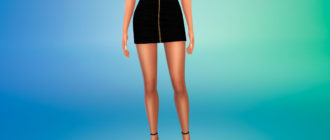 Юбка с вырезами по бокам для Симс 4 – фото 1