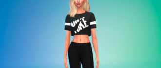 Короткий топ Nike для Симс 4 – фото 1