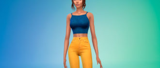 Короткий топ в стиле 90-ых для Симс 4 – фото 1