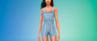 Красивый короткий комбинезон для Симс 4 – фото 1