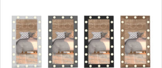 Напольное зеркало с лампами для Симс 4 – фото