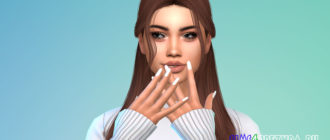 Ногти Matte N02 для Симс 4 – фото 1