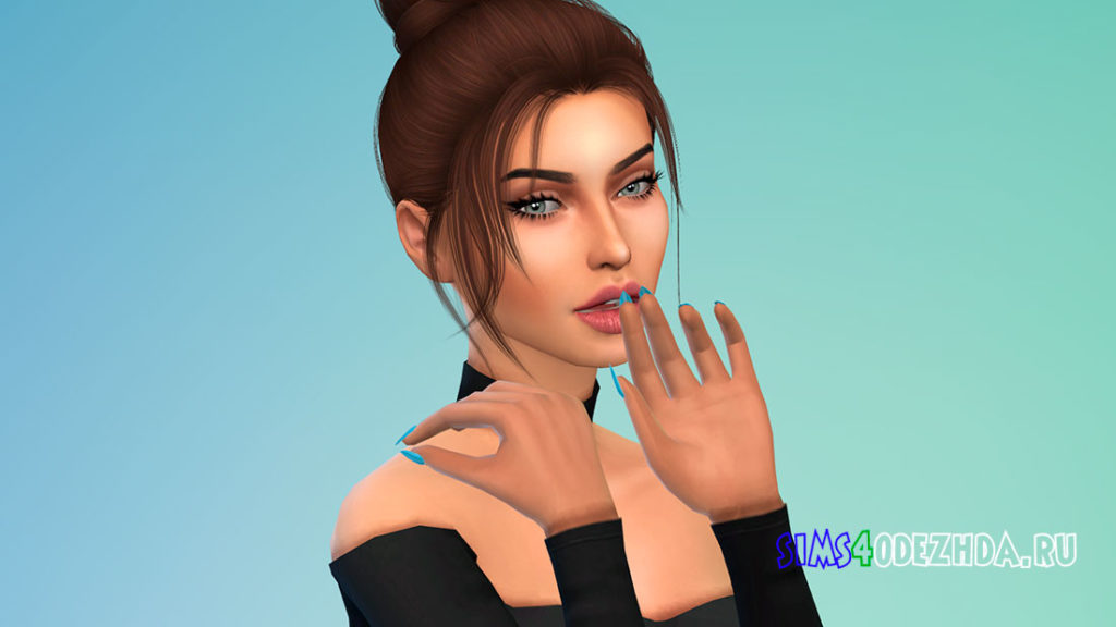 Ногти Matte Stiletto N08 для Симс 4 – фото 3