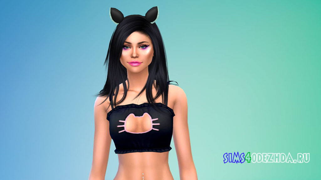 Ободок с кошачьими ушками для Симс 4 – фото 2