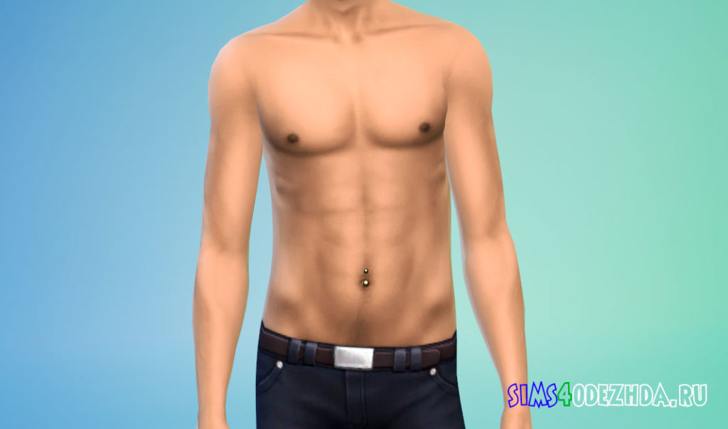 Пирсинг пупка для парней для Симс 4 – фото 2