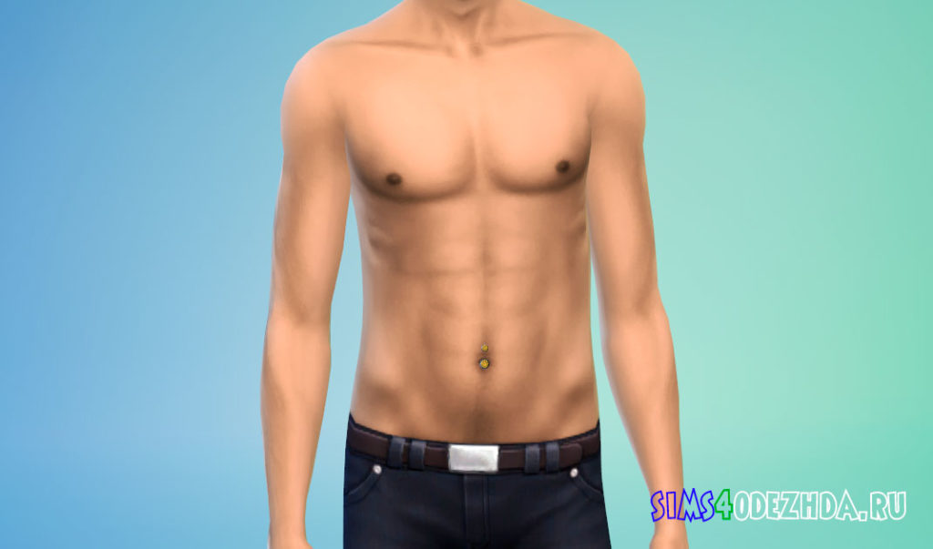 Пирсинг пупка для парней для Симс 4 – фото 3