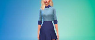 Платье Deja Vu для Симс 4 – фото 1