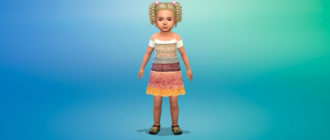 Платье для тоддлеров для Симс 4 – фото 1