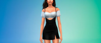 Платье Jet Lag для Симс 4 – фото 1