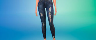 Рваные джинсы 78-2 для Симс 4 – фото 1