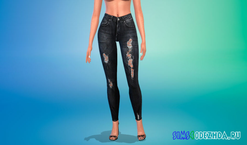 Рваные джинсы 78-2 для Симс 4 – фото 2