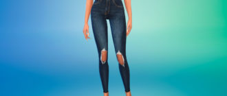 Рваные джинсы 78-3 для Симс 4 – фото 1