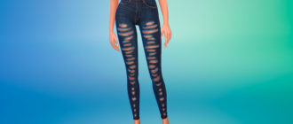 Рваные джинсы 78-8 для Симс 4 – фото 1