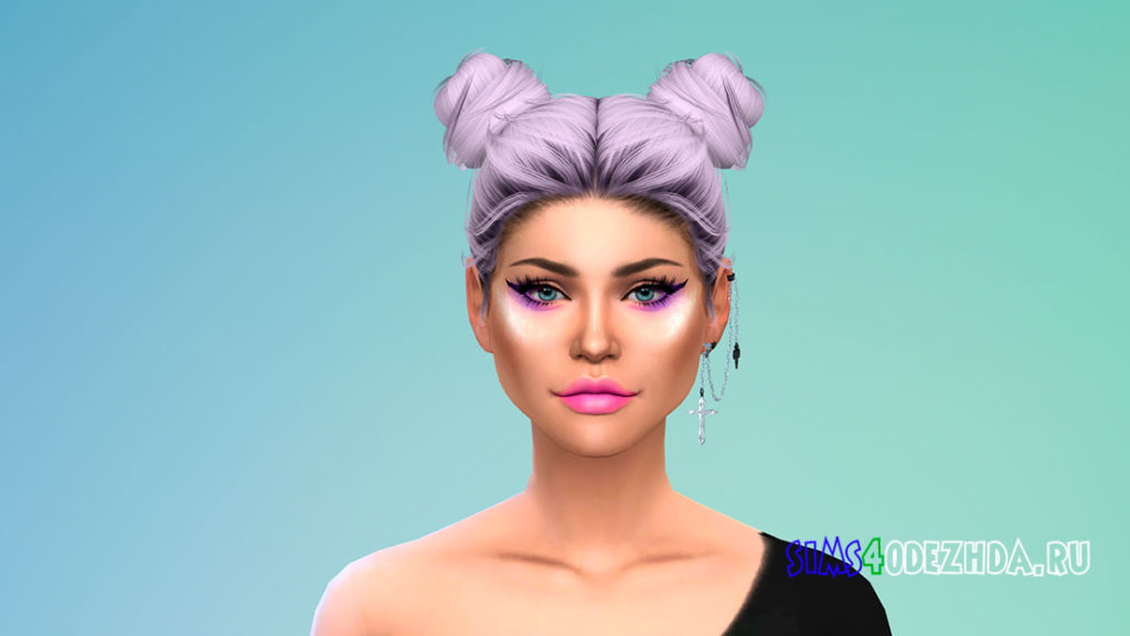 Серьга-подвеска с крестом для Симс 4 – фото 2