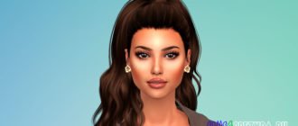 Серьги Роза для Симс 4 – фото 1