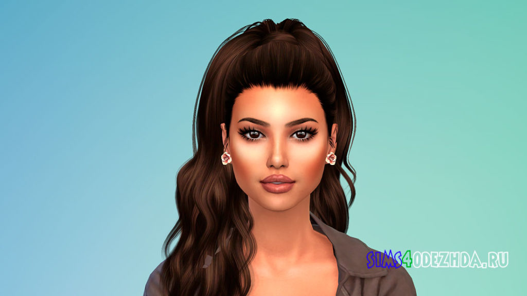 Серьги Роза для Симс 4 – фото 3