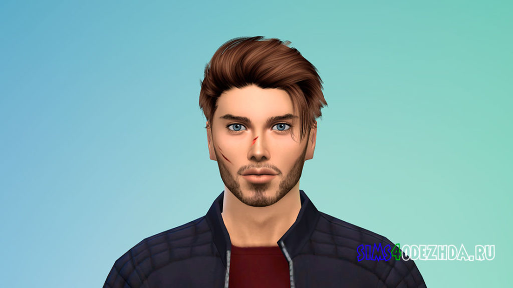 Шрамы на лице S-Club scars 01 для Симс 4 – фото 2