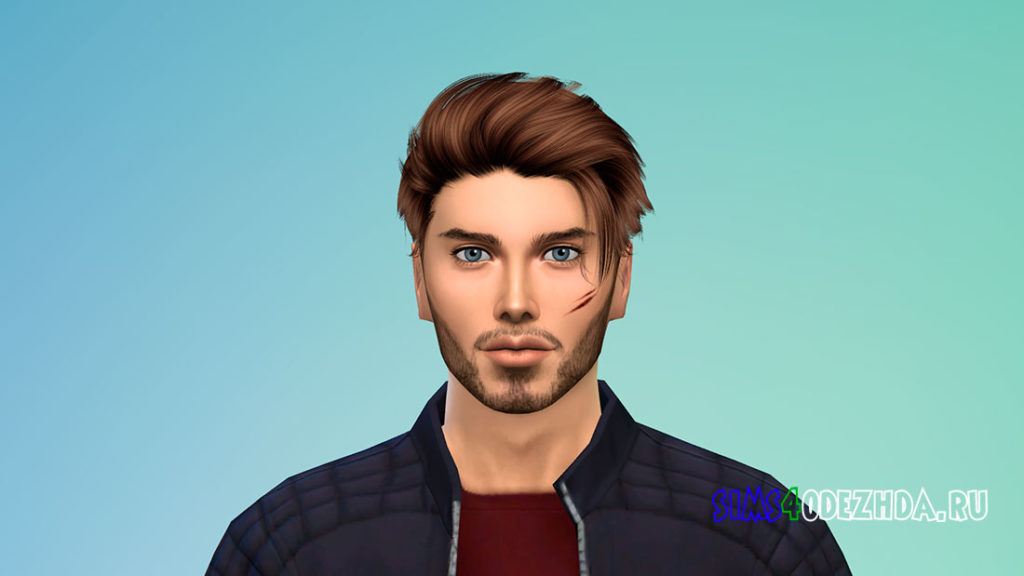 Шрамы на лице S-Club scars 01 для Симс 4 – фото 3