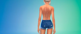 Шрамы на спине Jamie для Симс 4 – фото 1