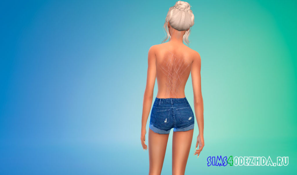 Шрамы на спине Jamie для Симс 4 – фото 3