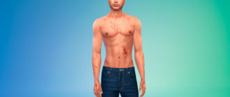 Шрамы на теле BRUISED 01 для Симс 4 – фото 1