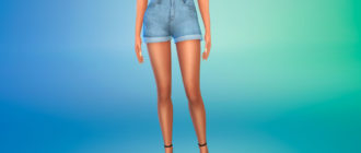 Симпатичные джинсовые шорты для Симс 4 – фото 1