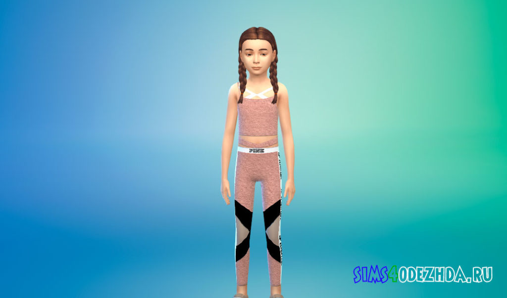 Спортивный костюм для девочек для Симс 4 – фото 2