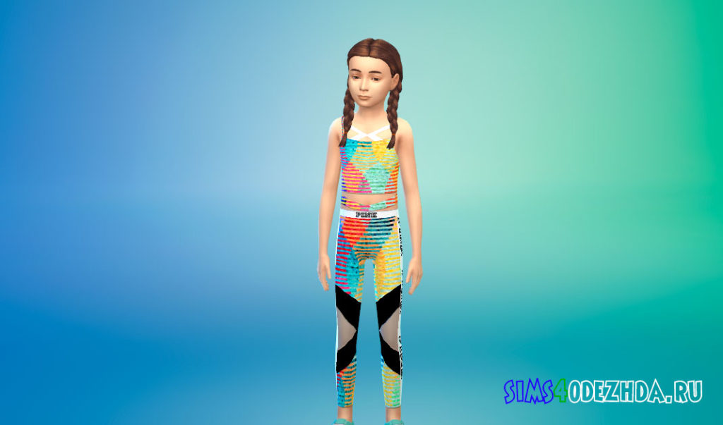 Спортивный костюм для девочек для Симс 4 – фото 3