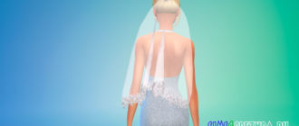 Свадебная фата для Симс 4 – фото 1