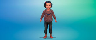 Свитер маленький медведь для Симс 4 – фото 1