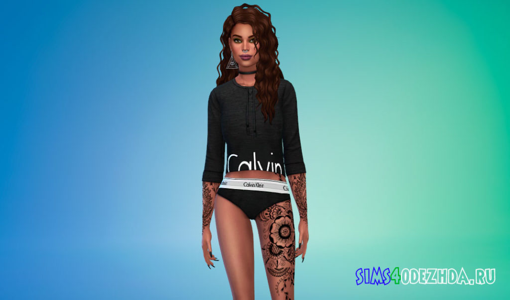 Свитшот Calvin Klein для Симс 4 – фото 2