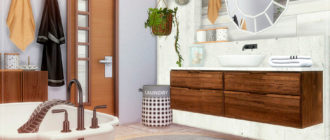 Ванная комната Winter Abode для Симс 4 – фото 1