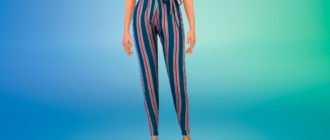 Высокие брюки с узлом для Симс 4 – фото 1