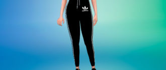 Женские спортивные штаны Adidas для Симс 4 – фото 1