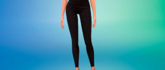 Черные джинсы Blanka для Симс 4 – фото 1