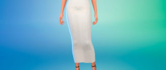 Длинная юбка для Симс 4 – фото 1