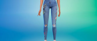 Джинсы Tucan Skinny Fit для Симс 4 – фото 1