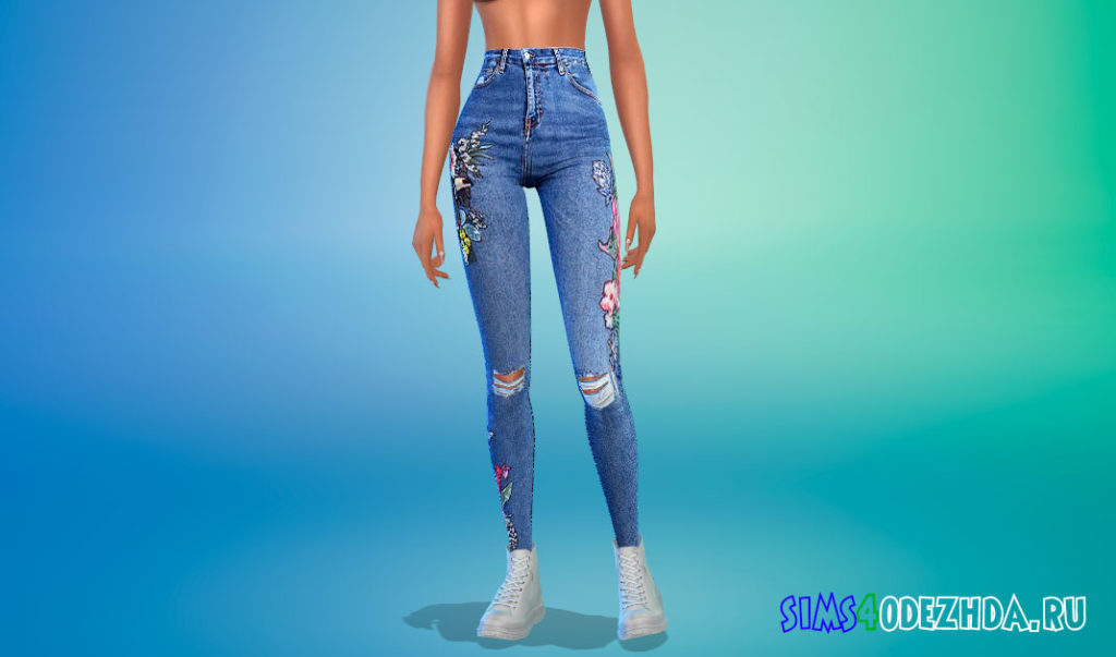 Джинсы Tucan Skinny Fit для Симс 4 – фото 2