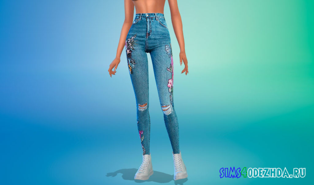 Джинсы Tucan Skinny Fit для Симс 4 – фото 3
