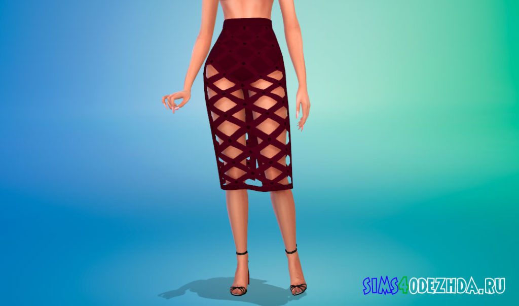 Юбка Лорена для Симс 4 – фото 3
