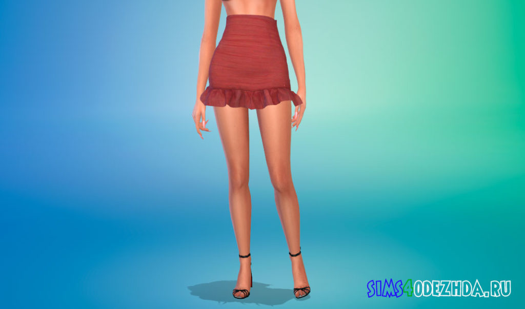 Юбка с воланами для Симс 4 – фото 3