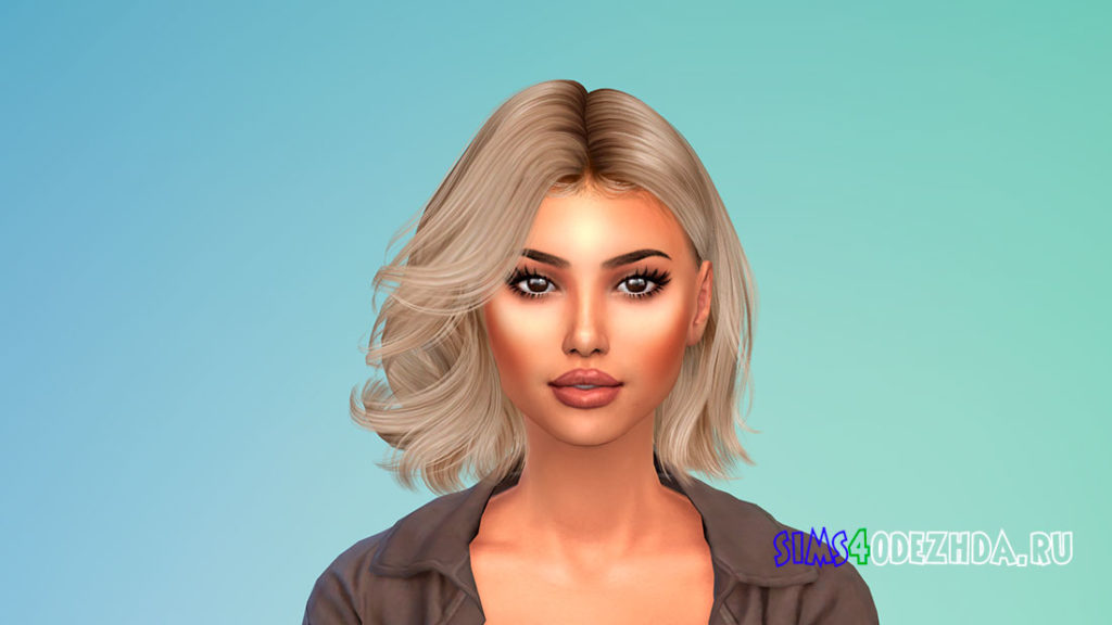 Короткие вьющиеся волосы для женщин для Симс 4 – фото 2