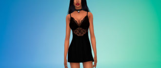 Кружевная ночная сорочка для Симс 4 – фото 1