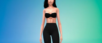 Кружевной бюстгальтер без бретелек для Симс 4 – фото 1