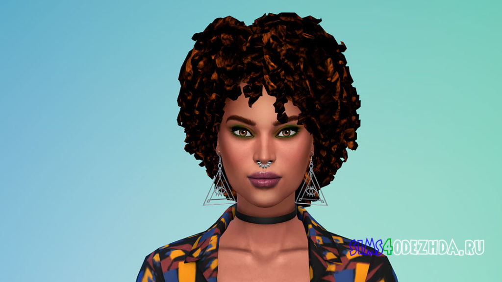 Кудрявые волосы Loosey Curlz для Симс 4 – фото 2