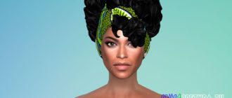 Кудрявые волосы в африканском стиле для Симс 4 – фото 1