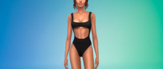 Купальник с вырезом для Симс 4 – фото 1