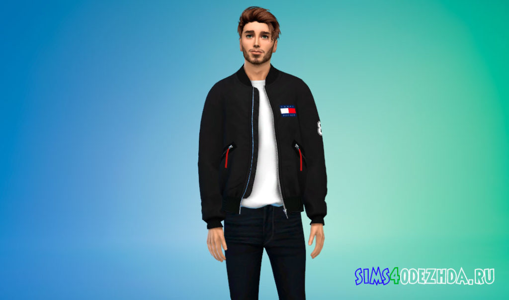 Куртка-бомбер Delson для Симс 4 – фото 3